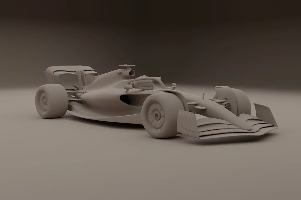 Contoh model 3D render yang bersih dan siap produksi