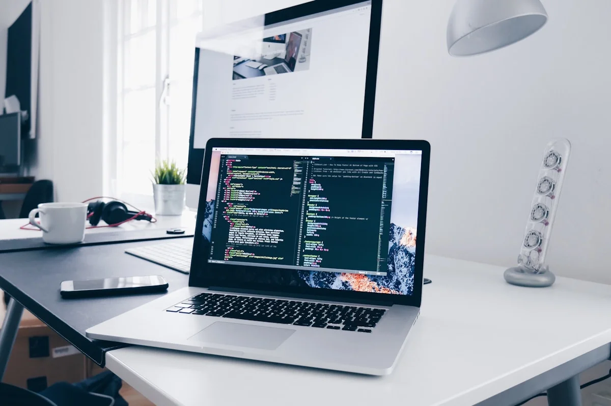 Remote work creative workspace