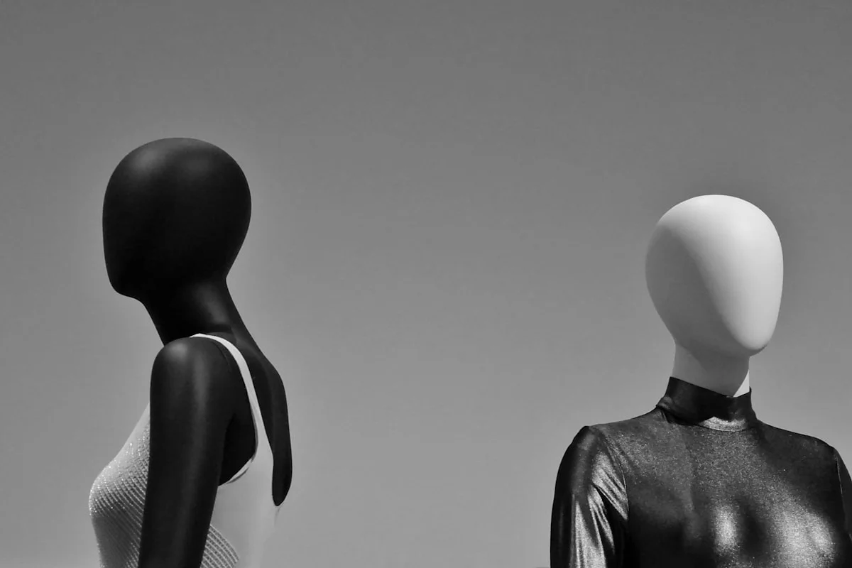Mannequins in fashion studio