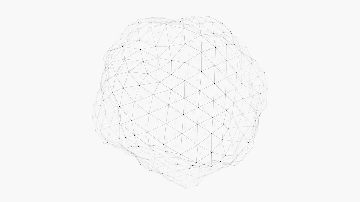 Wireframe mesh geometric sphere