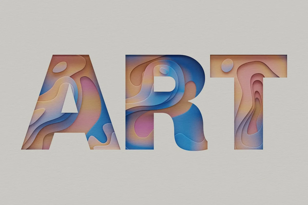 3D typography letter art